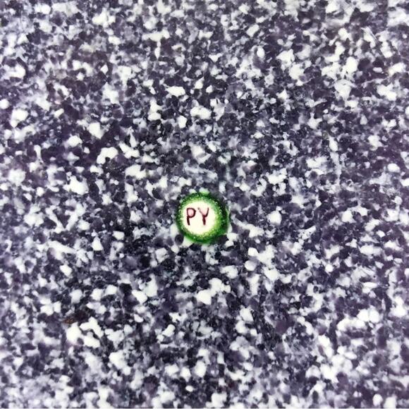 Paul Ysart Aventurine Flower Lampwork Purple Jasper Ground Paperweight Signed PY - Picture 9 of 16